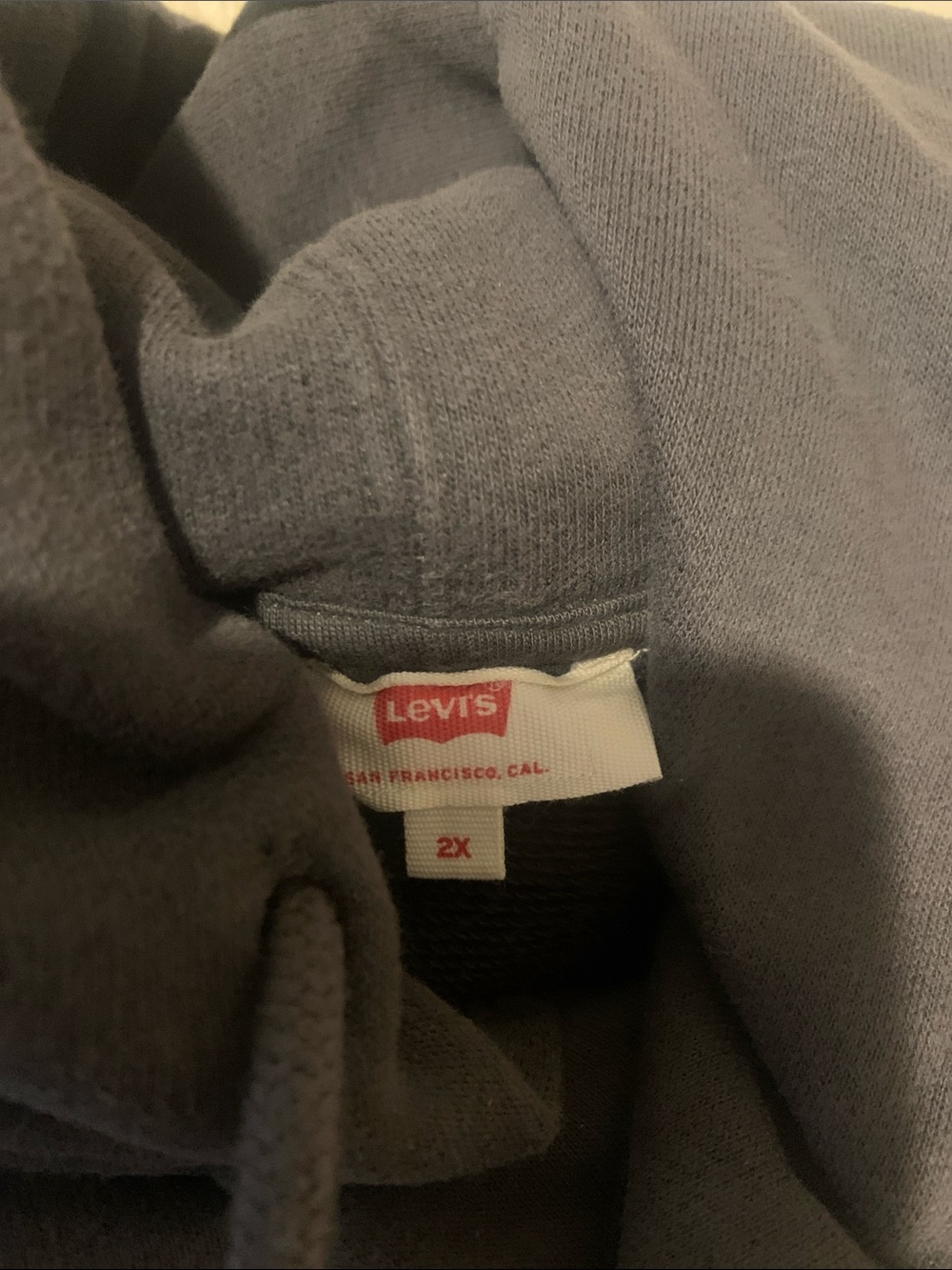 Dark grey Levi’s pullover hoodie 2XL - Picture 2 of 5